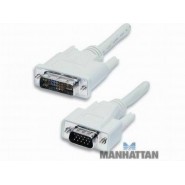 Cable DVI-A análogo (12 pines+5)  a VGA (HD15) 1.8 m